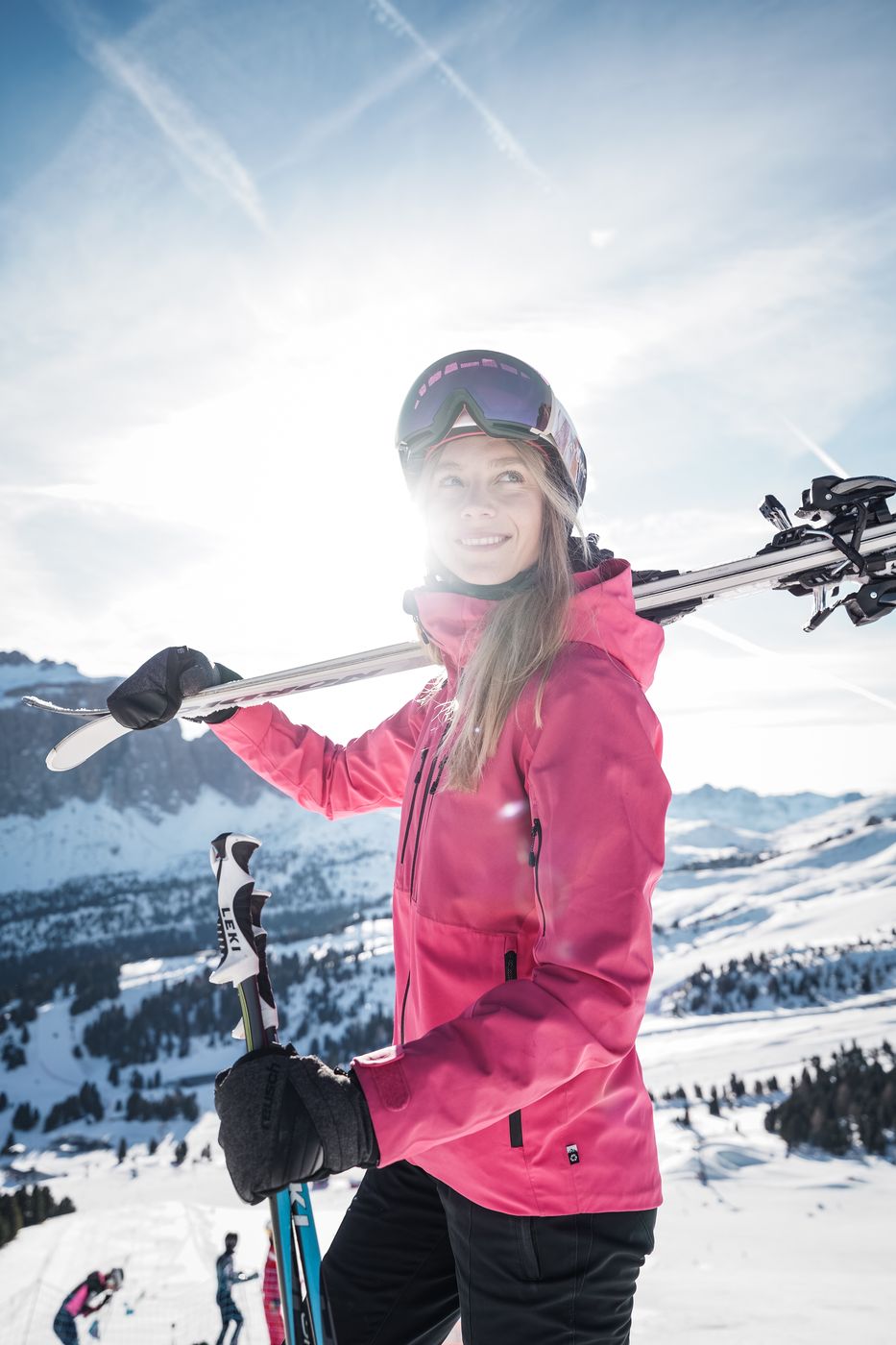 Ski-Shooting in den Dolomiten